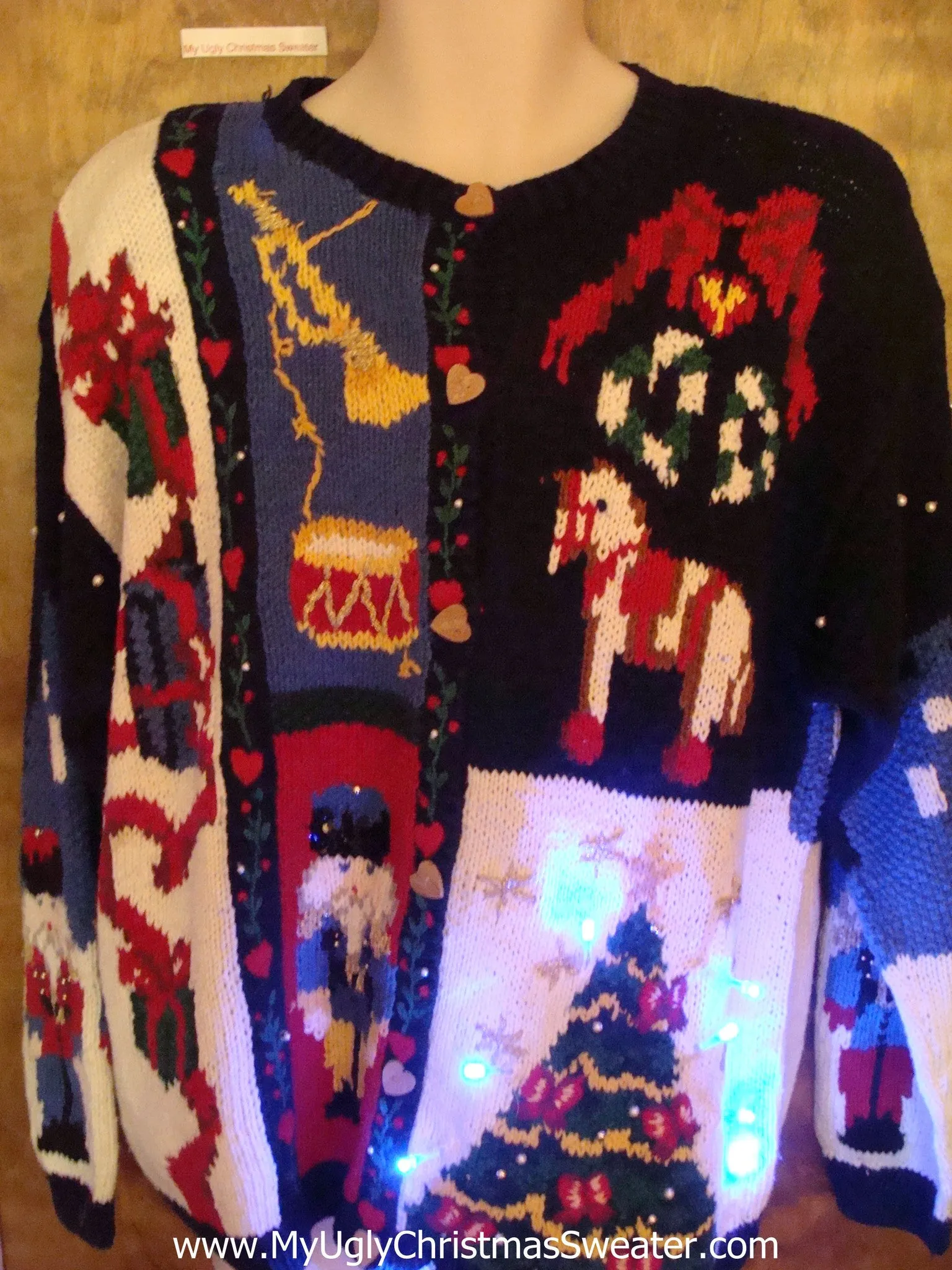 Ballerina and Nutcracker Cute Christmas Sweater with Lights