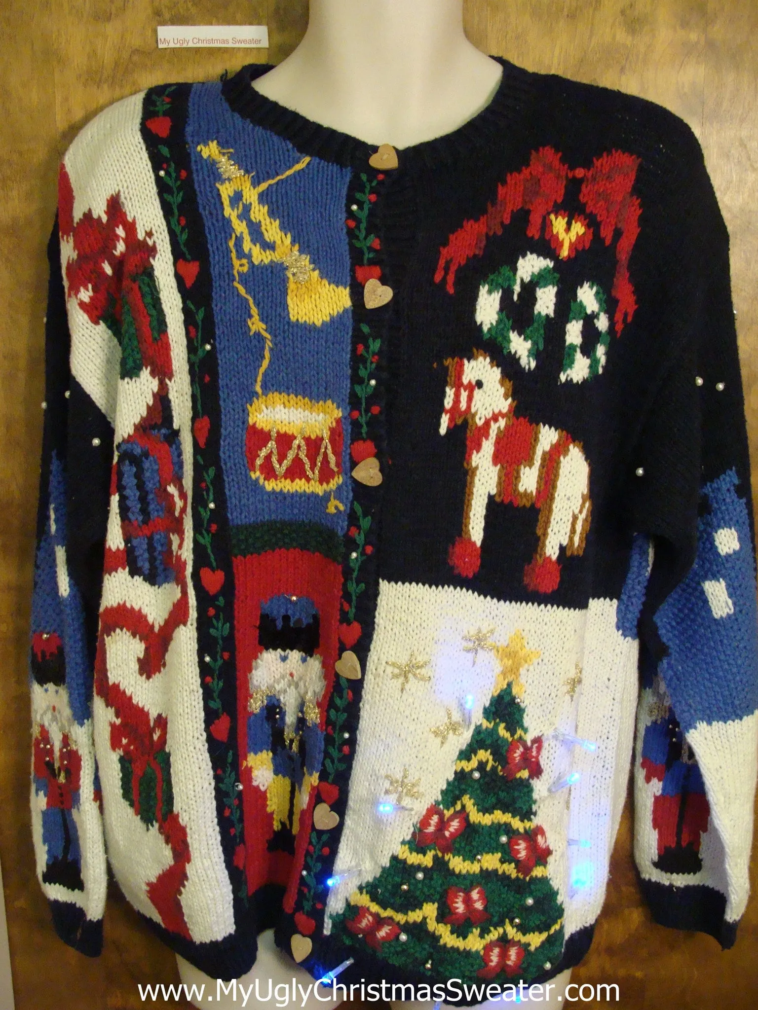 Ballerina and Nutcracker Cute Christmas Sweater with Lights