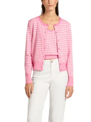 Marc Cain Collections Pink Gingham Cardigan UC 39.08 M13 COL 251