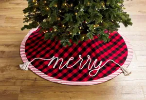 Merry Buffalo Check Tree Skirt