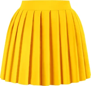 tagunop Women's Mini Pleated Skirts Y2k Skater Skirt Club Skirts for Women Sexy A-Line Uniform Tennis Skirt